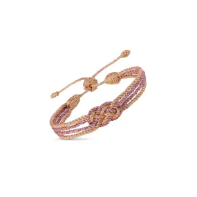 Knot n°2 Bracelet in Peach Pink