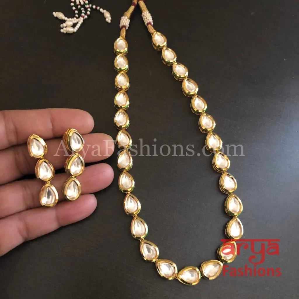 Kundan Necklace/ Golden Meenakari Necklace