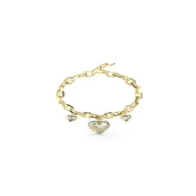 Ladies Multi Crystal Hearts Charm Bracelet UBB04500YGL