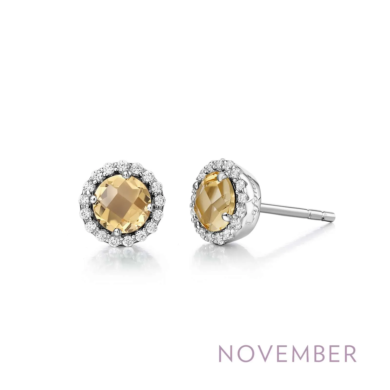 Lafonn Simulated Diamond & Genuine Citrine Birthstone Earrings - November BE001CTP