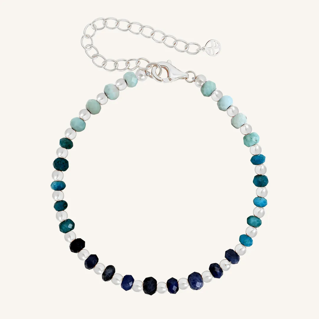 Larimar Ombre Bracelet - Stone of Happiness