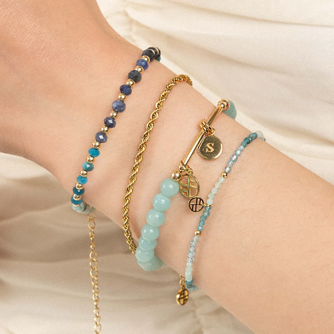 Larimar Ombre Bracelet - Stone of Happiness