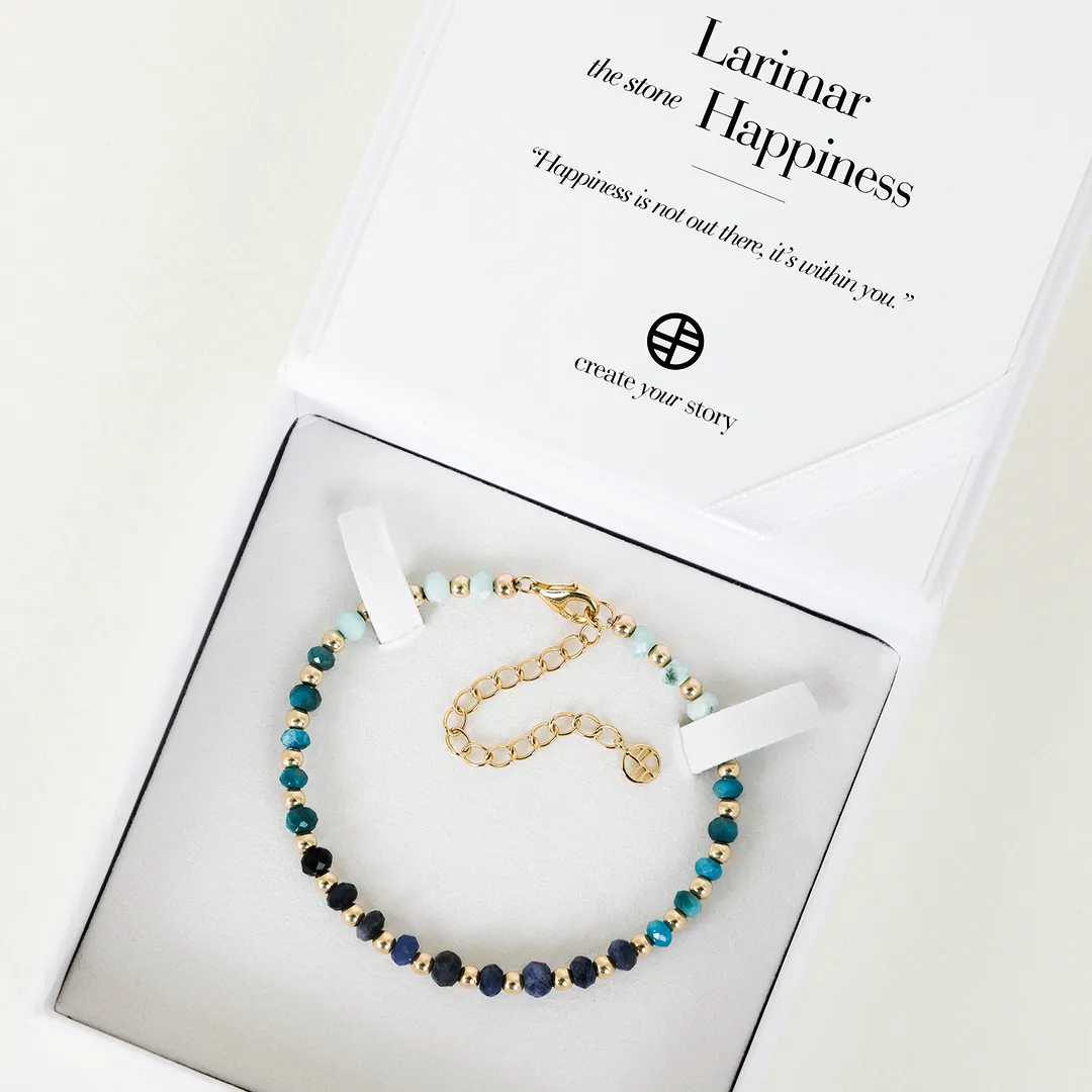 Larimar Ombre Bracelet - Stone of Happiness