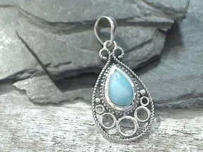 Larimar, Sterling Silver Pendant