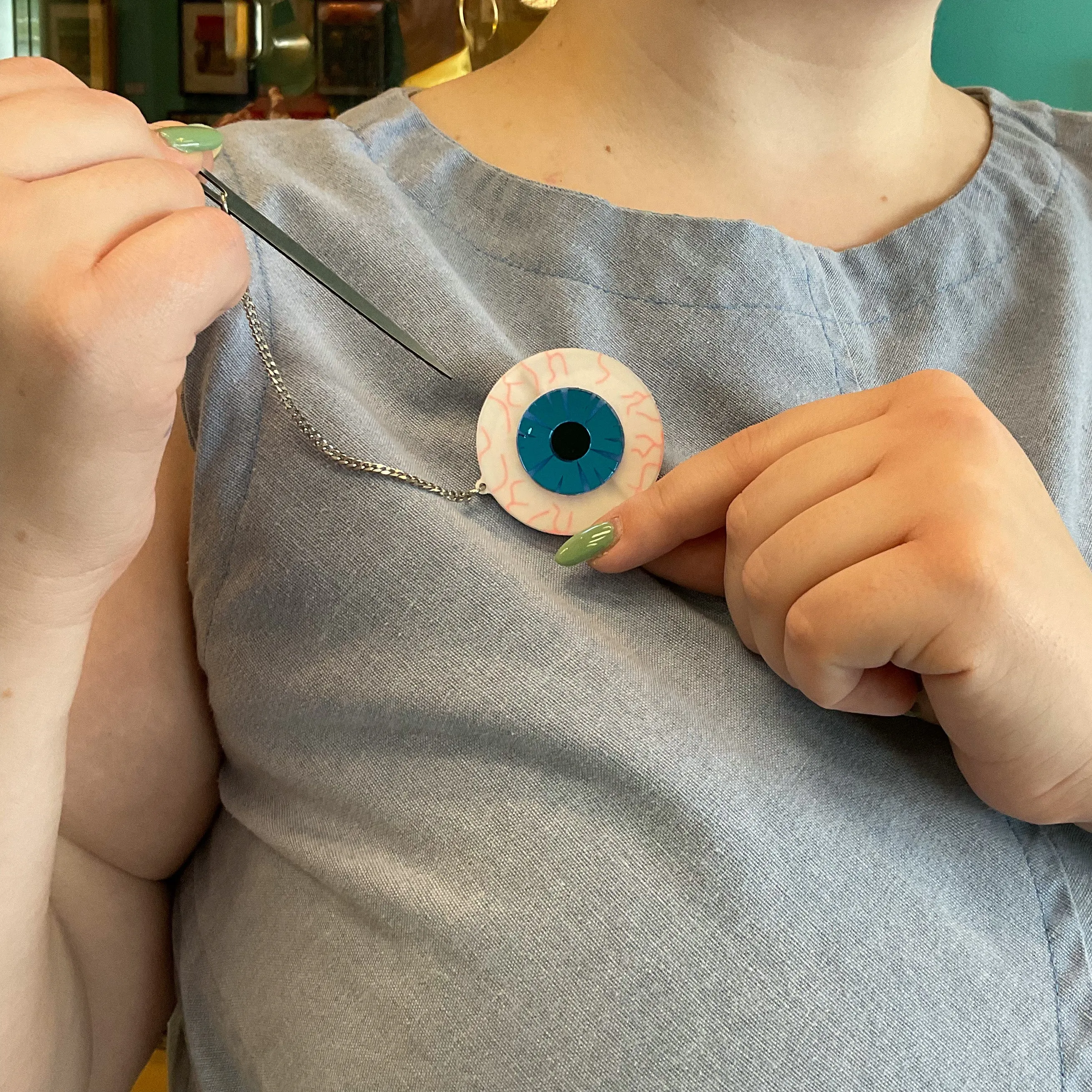 Last Chance! Stick a Needle in My Eye Brooch