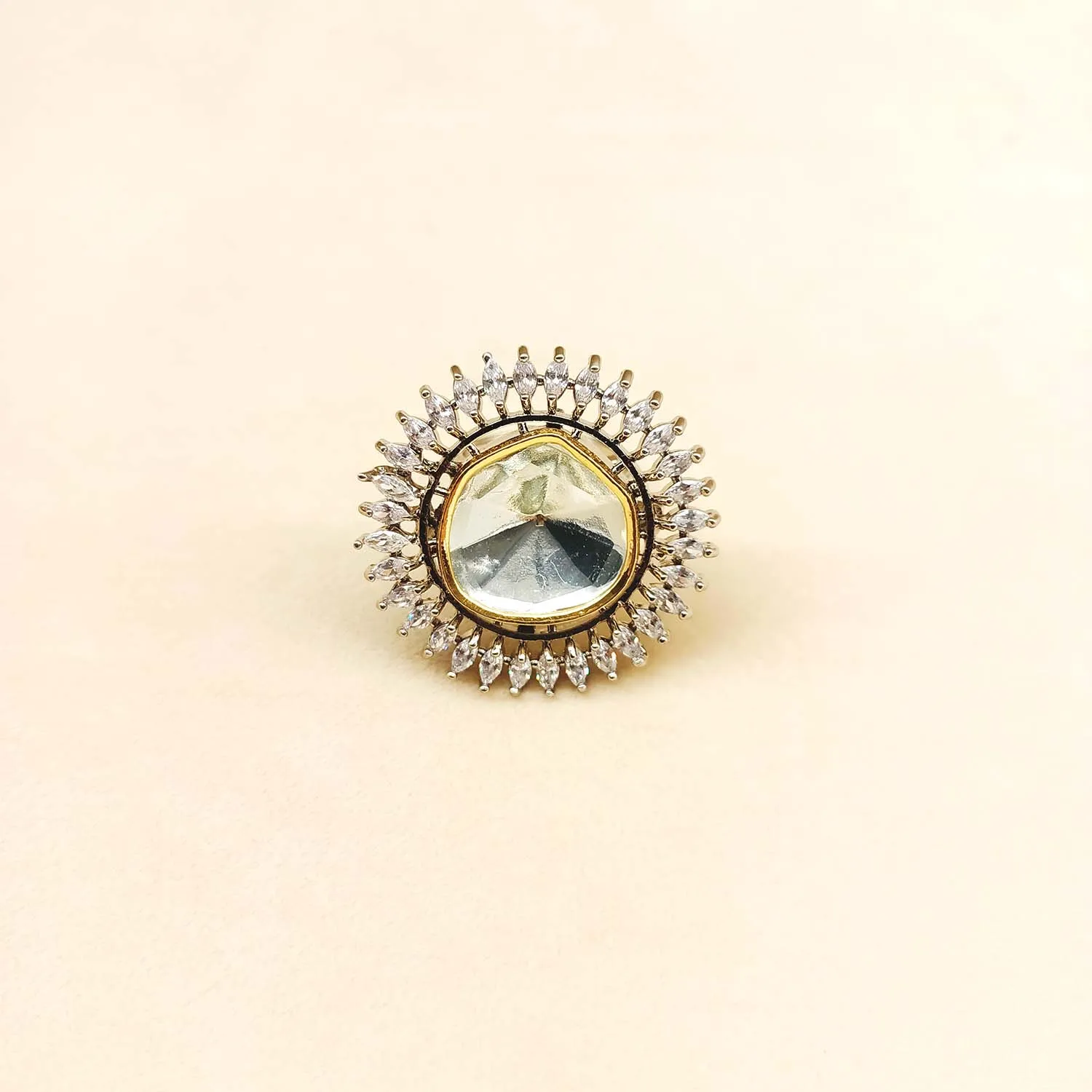 Latika Victorian Polki and AD Marquise Ring