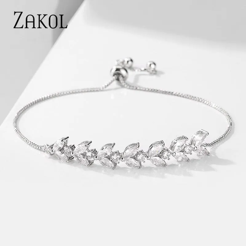 Leaf Charm Link Bracelet