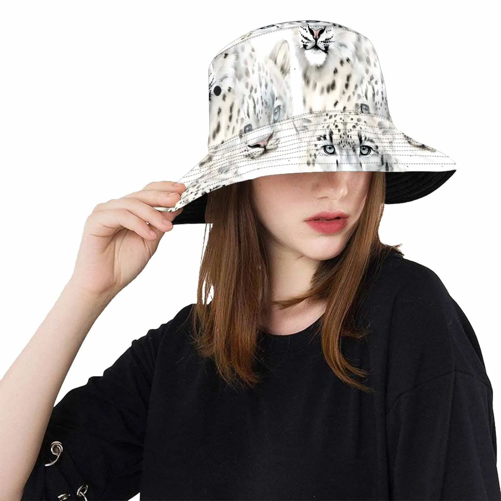 Leopard  Unisex Summer Single-Layer Bucket Hat