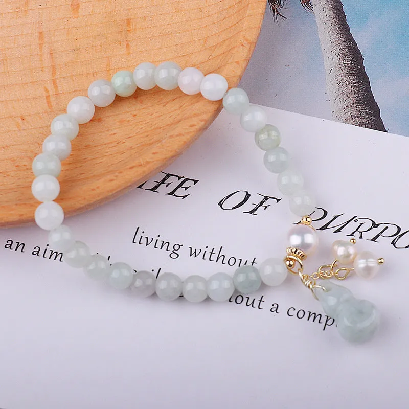 Light Green Jade Wu Lou Amulet Bracelet