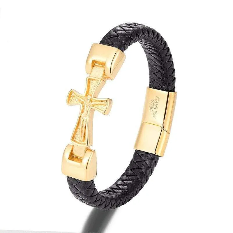 Men's Cross Bracelet <br> Crucifix