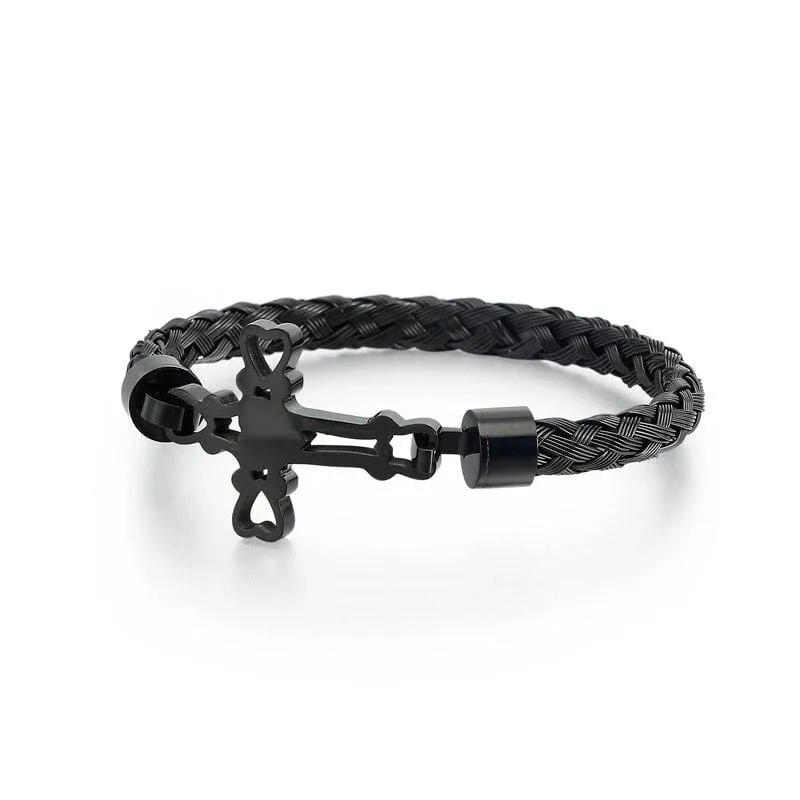 Men's Cross Bracelet <br> Hollowed