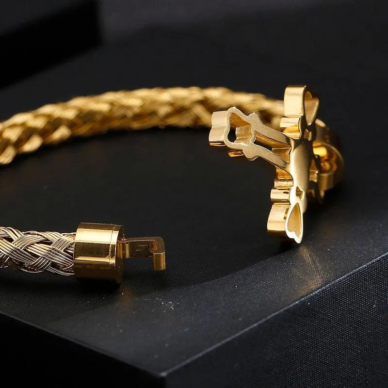 Men's Cross Bracelet <br> Hollowed