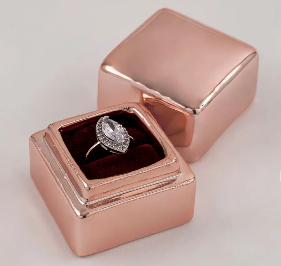 Metallic Engagement Ring Box