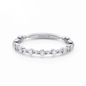 Michael M Halfway Diamond Wedding Band R803B