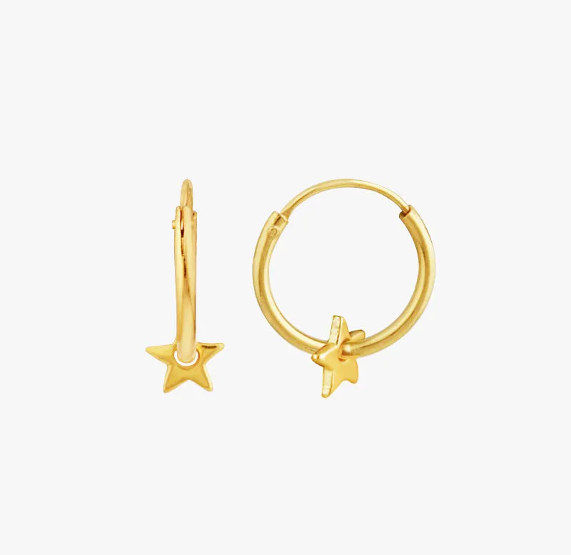 Mini Star Hoop Earrings