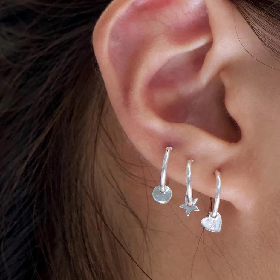 Mini Star Hoop Earrings