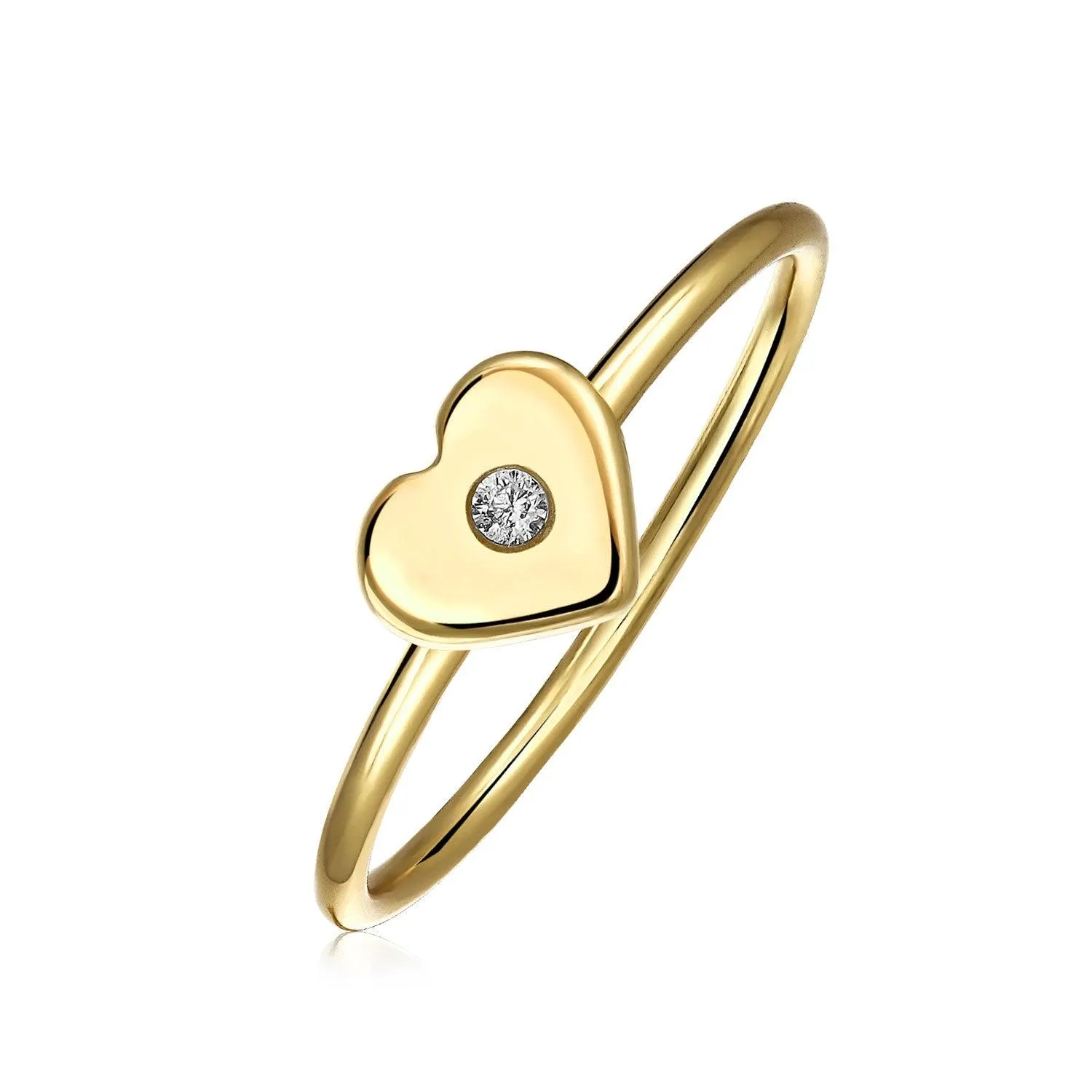 Minimalist CZ 14K Gold Plated Cocktail Statement Ring with Celestial Star Design