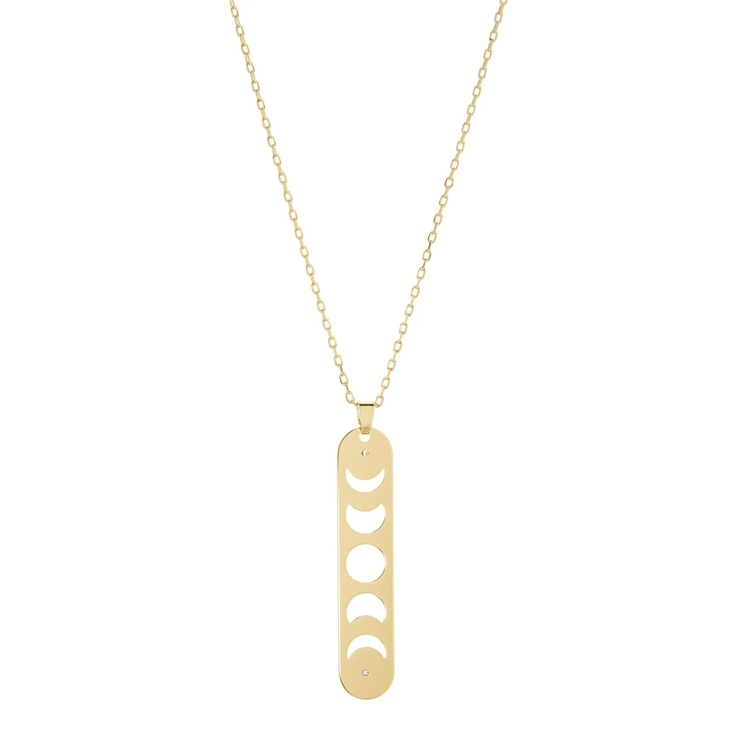 moon cutout pendant necklace