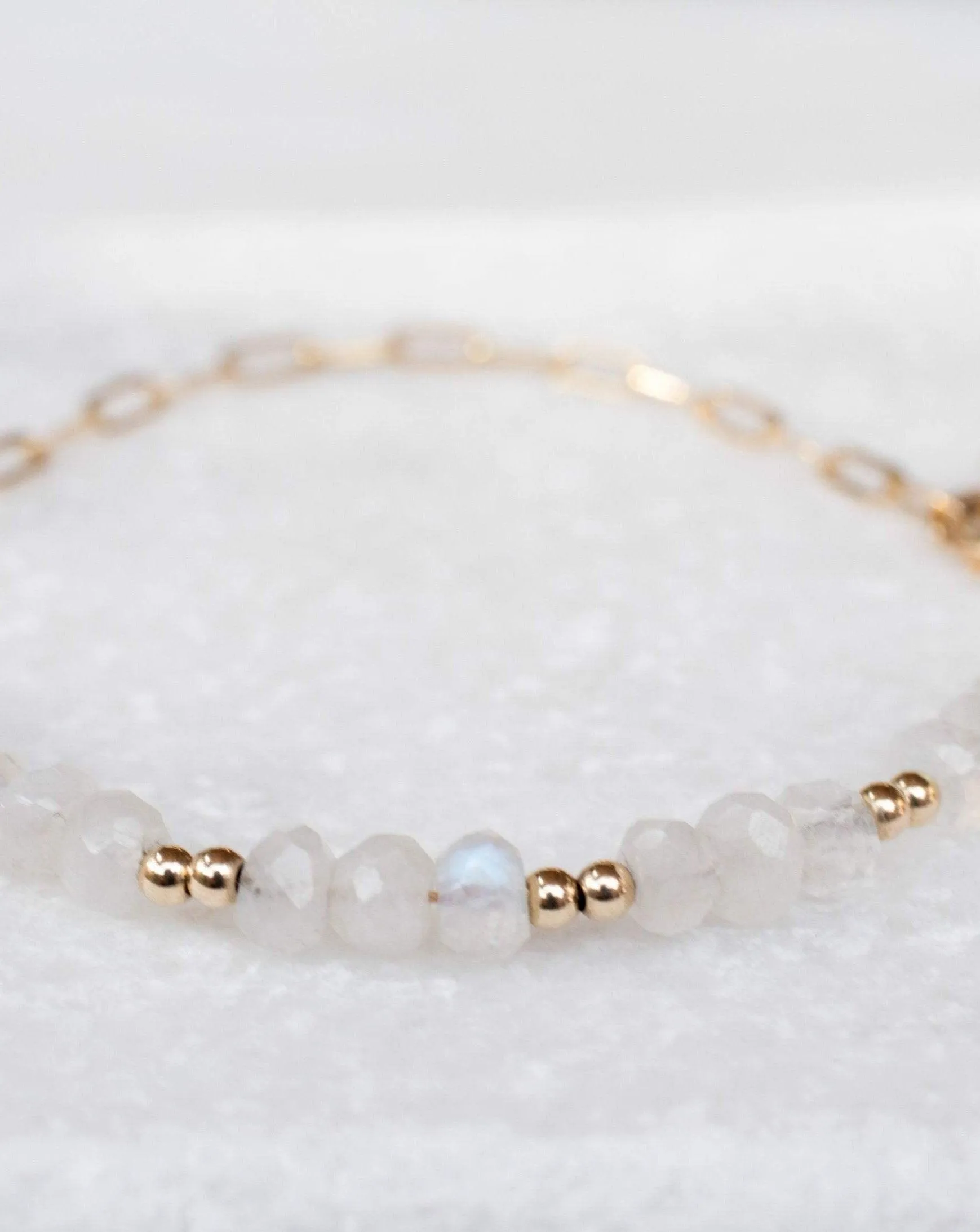 Moonstone Bracelet ~ Gold Filled or Sterling Silver 925 ~ MB018