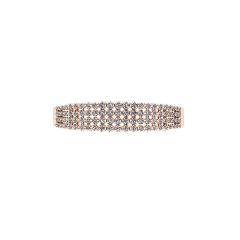 Multi Row Diamond Bangle