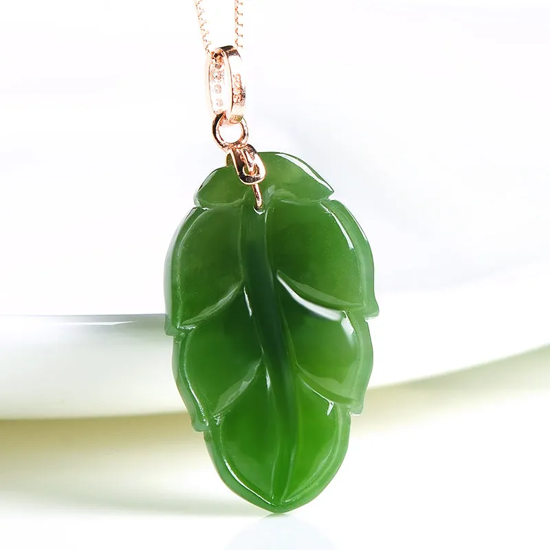 Natural Jade Pendant Nephrite Silver Pendant PT144