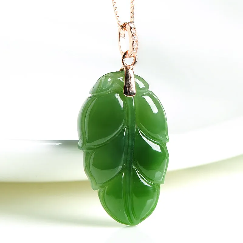 Natural Jade Pendant Nephrite Silver Pendant PT144