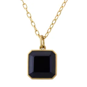 Octagonal Cube Iolite Necklace