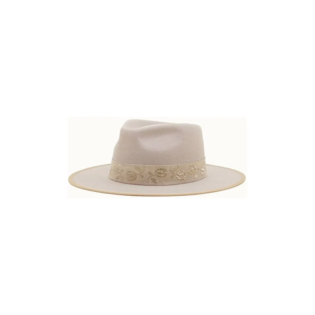 Olive & Pique - Banded Structed Rancher, 100% Wool Felt, Satin Lined, Pecan Hat