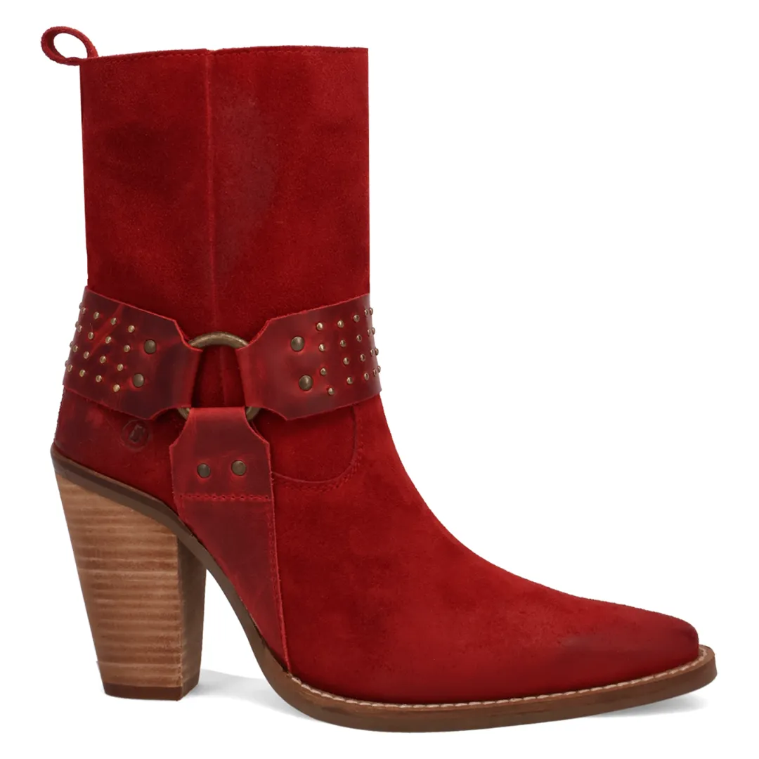 Online Exclusive | Dingo | Songbird Suede Bootie in Red ** PREORDER