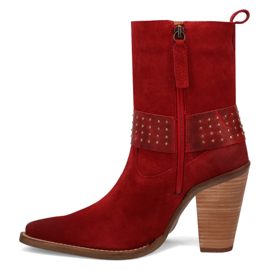 Online Exclusive | Dingo | Songbird Suede Bootie in Red ** PREORDER