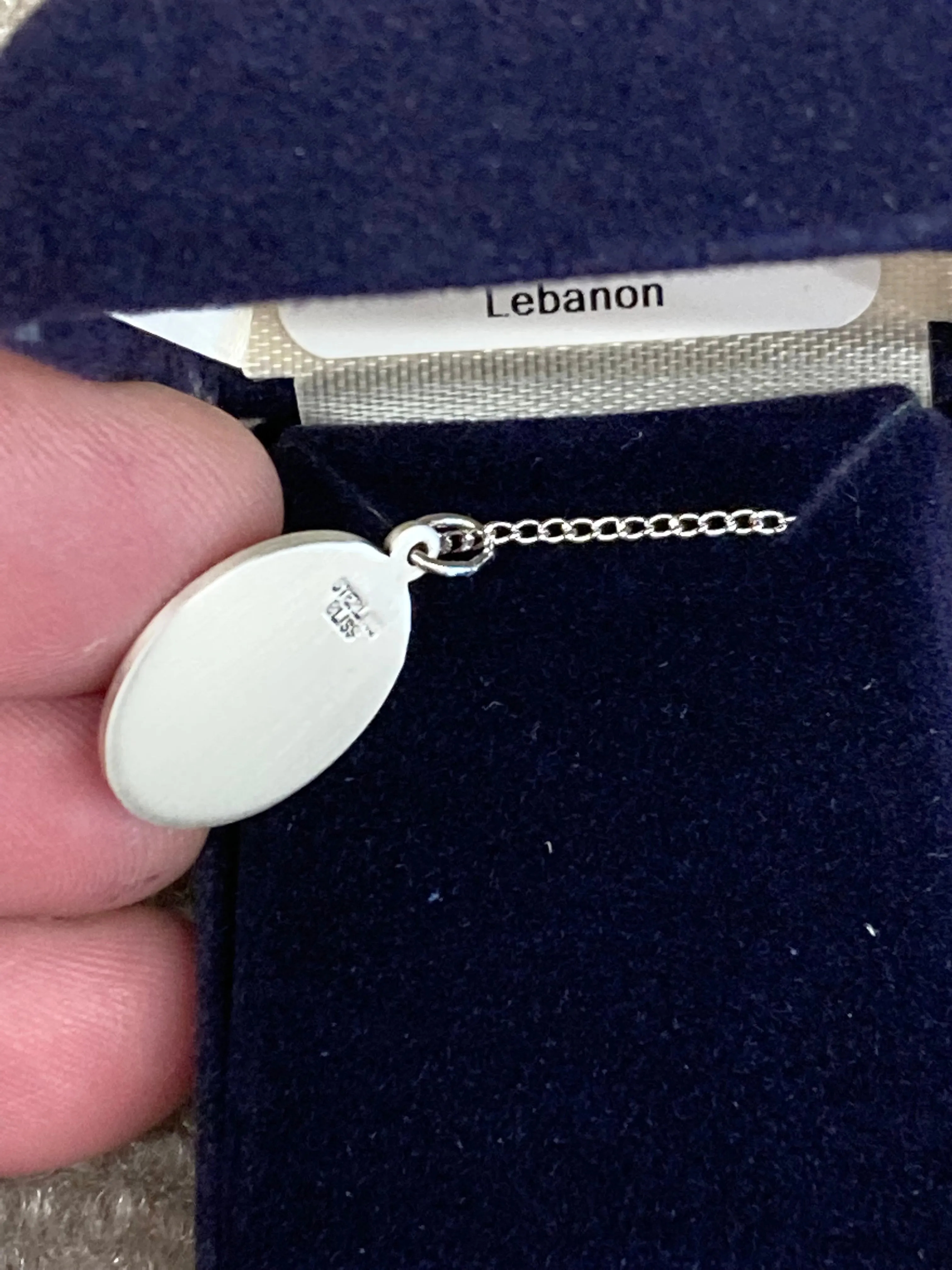 Our Lady Of Lebanon Silver Pendant And Chain