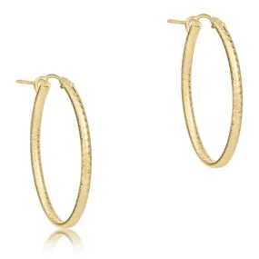 Oval Gold Hoop Earrings