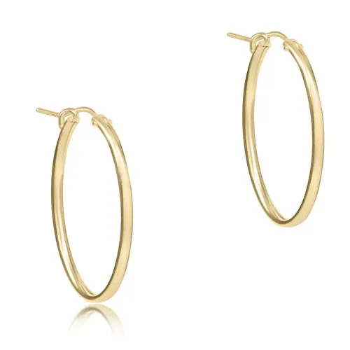 Oval Gold Hoop Earrings