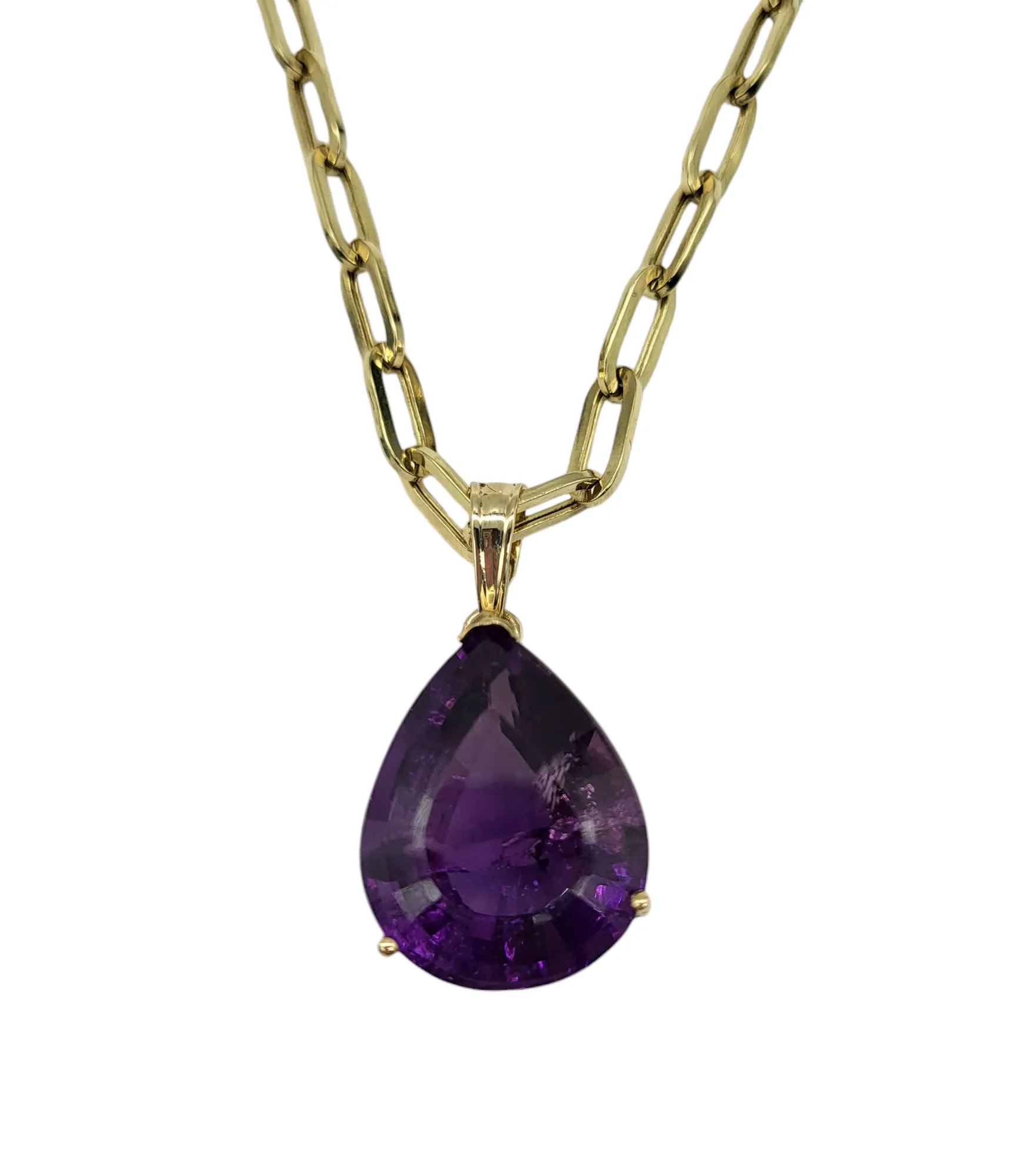 Pear-Shaped Amethyst Pendant