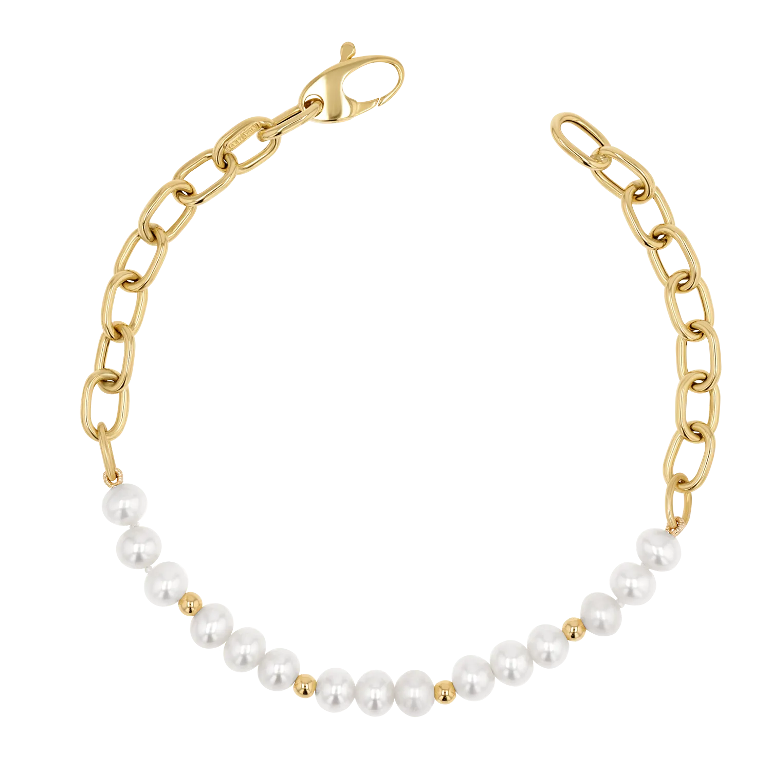 Pearl and Chain Link Bracelet