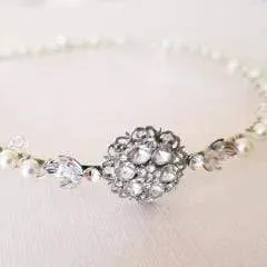 Pearl Bridal Headband Crystal