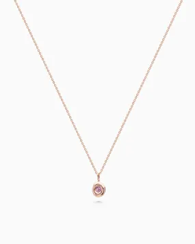 Pebble Stone Drop Pendant | Rose Gold