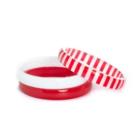 Peppermint Stripe Bangles