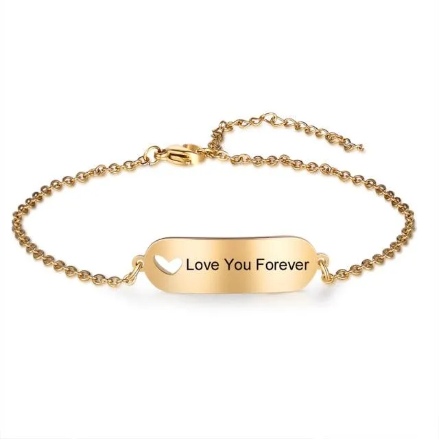 Personalized Hollow-Out Bracelet Customized Accessory for Women