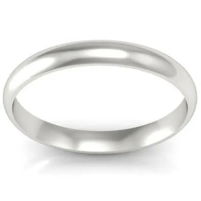 Plain Platinum Wedding Ring 3mm