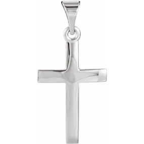 Platinum 15.2x7.3 mm Cross Pendant