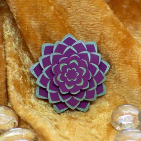 Plum Succulent Brooch