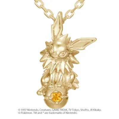 [Pokémon]Jolteon & Pokéball necklace  K18 yellow gold