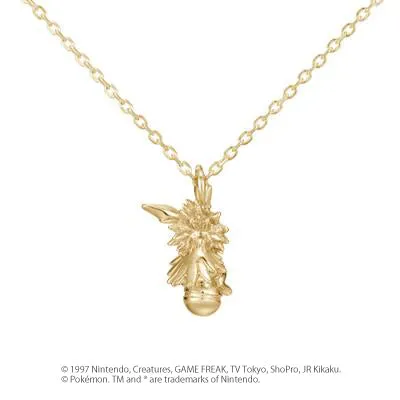 [Pokémon]Jolteon & Pokéball necklace  K18 yellow gold