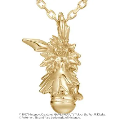 [Pokémon]Jolteon & Pokéball necklace  K18 yellow gold