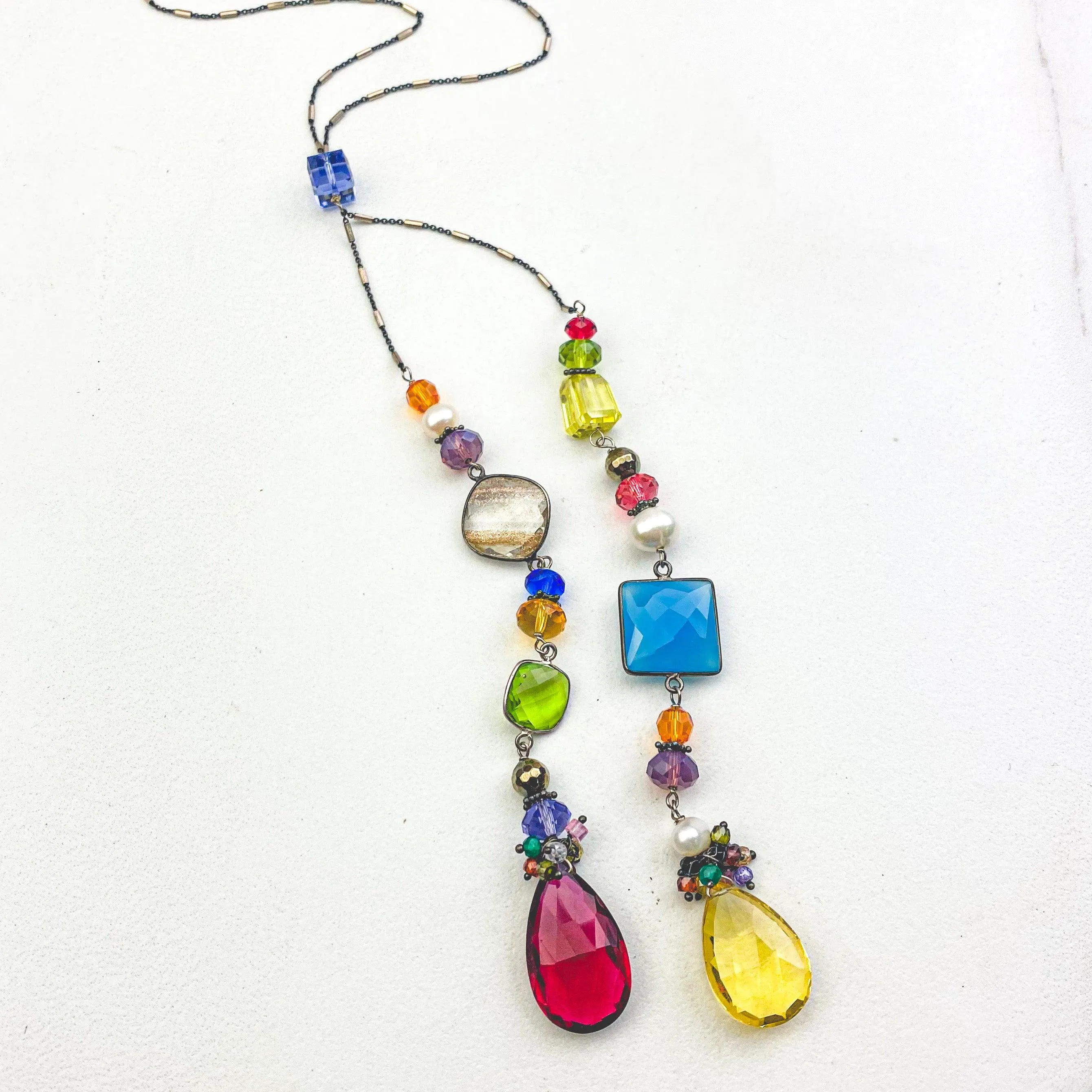 Popart Colorful Natalie Lariat Necklace