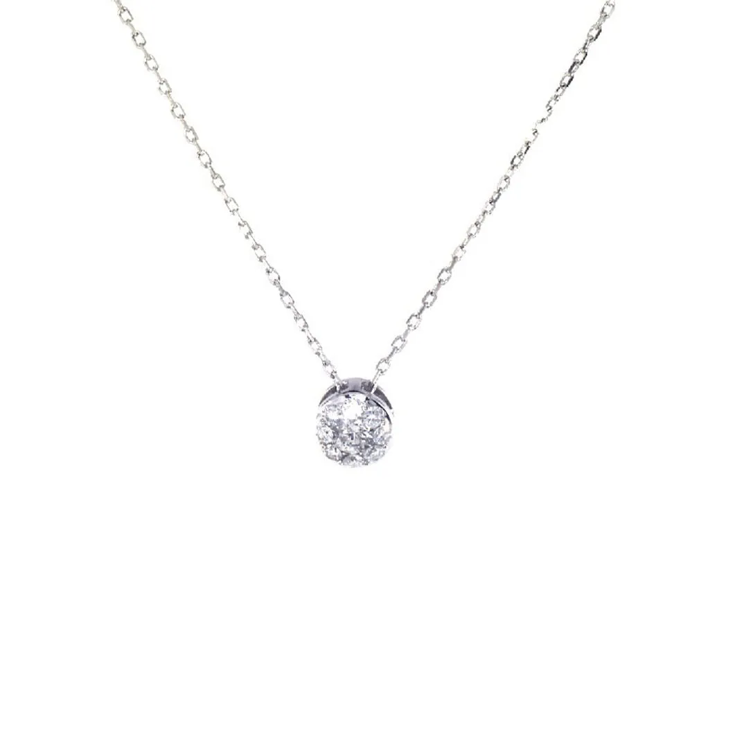 Pre-Owned Jared 10k White Gold 1/4ct Round Diamond Pendant