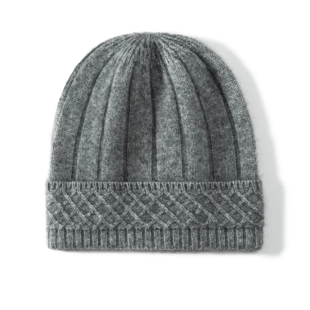 Pure Cashmere Hat - Cozy Winter Accessory with Campaniform Top