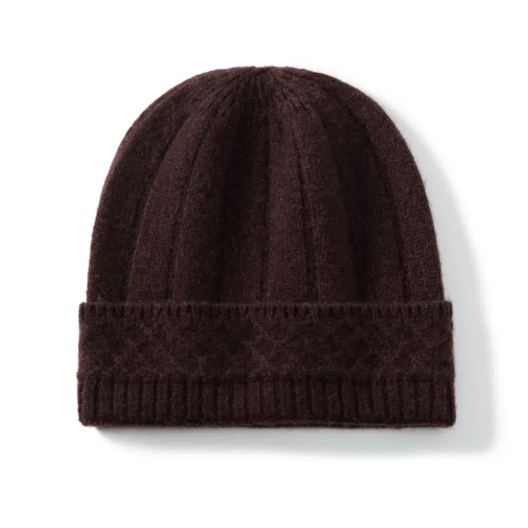 Pure Cashmere Hat - Cozy Winter Accessory with Campaniform Top