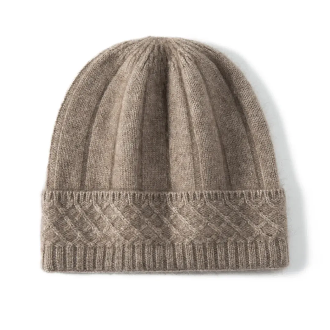 Pure Cashmere Hat - Cozy Winter Accessory with Campaniform Top